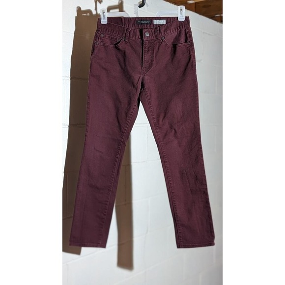 Aeropostale Maroon Wash Denim Skinny Jeans Pants Casual Everyday 30 X 30 Men's - Picture 2 of 5